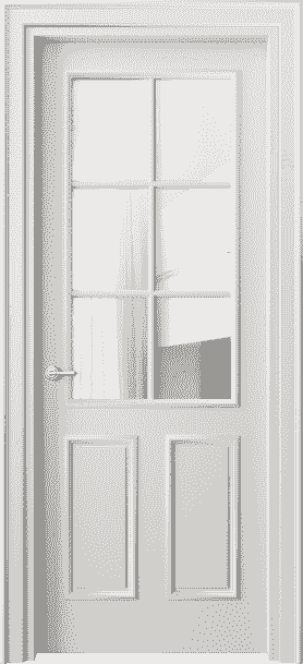 Дверь межкомнатная 8132 МСР Прозрачное стекло. Цвет Матовый серый. Материал Гладкая эмаль. Коллекция Paris. Картинка.