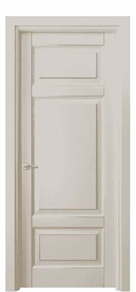 Дверь межкомнатная 0721 БОСП. Цвет Бук облачный серый с позолотой. Материал  Массив бука эмаль с патиной. Коллекция Lignum. Картинка.