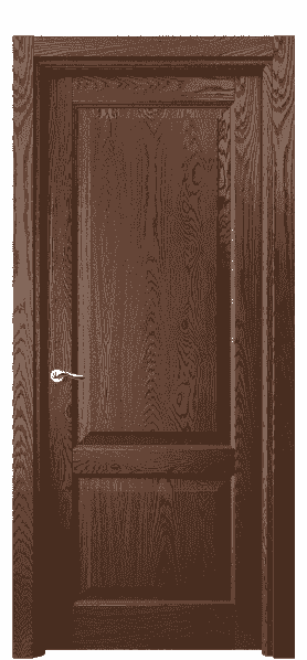 Дверь межкомнатная 0741 ДКЧ.Б. Цвет Дуб коньячный брашированный. Материал Массив дуба брашированный. Коллекция Lignum. Картинка.