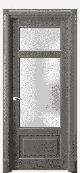 Дверь межкомнатная 0720 БКЛСС САТ. Цвет Бук классический серый с серебром. Материал  Массив бука эмаль с патиной. Коллекция Lignum. Картинка.