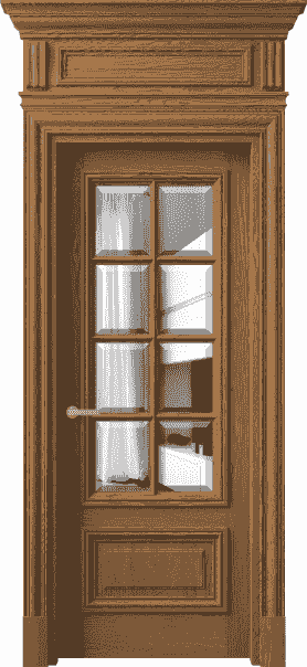Дверь межкомнатная 7316 ДПР.М ДВ ЗЕР Ф. Цвет Дуб пряный матовый. Материал Массив дуба матовый. Коллекция Antique. Картинка.