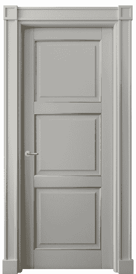 Дверь межкомнатная 6309 БНСРП. Цвет Бук нейтральный серый с позолотой. Материал  Массив бука эмаль с патиной. Коллекция Toscana Plano. Картинка.
