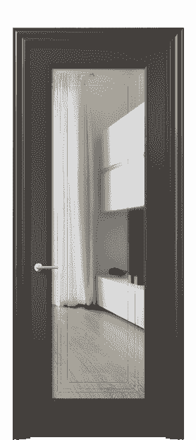 Дверь межкомнатная 8400 МАН Прозрачное стекло с гравировкой Mascot. Цвет Матовый антрацит. Материал Гладкая эмаль. Коллекция Mascot. Картинка.