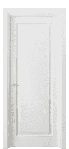 Дверь межкомнатная 0701 ББЛП. Цвет Бук белоснежный с позолотой. Материал  Массив бука эмаль с патиной. Коллекция Lignum. Картинка.