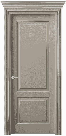 Дверь межкомнатная 6211 ББСКС. Цвет Бук бисквитный с серебром. Материал  Массив бука эмаль с патиной. Коллекция Royal. Картинка.