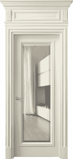 Дверь межкомнатная 7300 БМБ ПРОЗ Ф. Цвет Бук молочно-белый. Материал Массив бука эмаль. Коллекция Antique. Картинка.