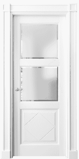 Дверь межкомнатная 6348 ББЛ САТ-Ф. Цвет Бук белоснежный. Материал Массив бука эмаль. Коллекция Toscana Rombo. Картинка.