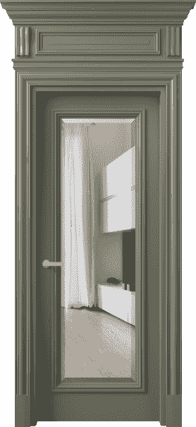 Дверь межкомнатная 7300 БОТ ПРОЗ Ф. Цвет Бук оливковый тёмный. Материал Массив бука эмаль. Коллекция Antique. Картинка.