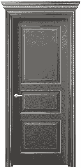 Дверь межкомнатная 6231 БКЛСС. Цвет Бук классический серый с серебром. Материал  Массив бука эмаль с патиной. Коллекция Royal. Картинка.