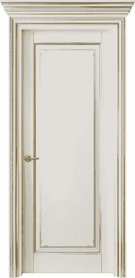Дверь межкомнатная 6201 БЖМЗ. Цвет Бук жемчуг с золотом. Материал  Массив бука эмаль с патиной. Коллекция Royal. Картинка.