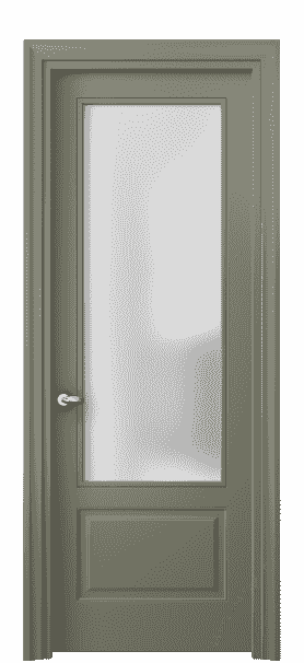 Дверь межкомнатная 8542 МОТ САТ. Цвет Матовый оливковый тёмный. Материал Гладкая эмаль. Коллекция Esse. Картинка.