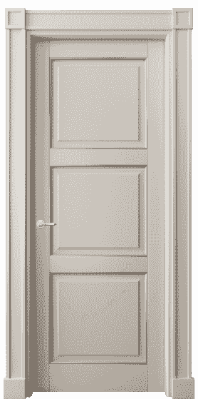 Дверь межкомнатная 6309 БСБЖС. Цвет Бук светло-бежевый серебряный. Материал  Массив бука эмаль с патиной. Коллекция Toscana Plano. Картинка.