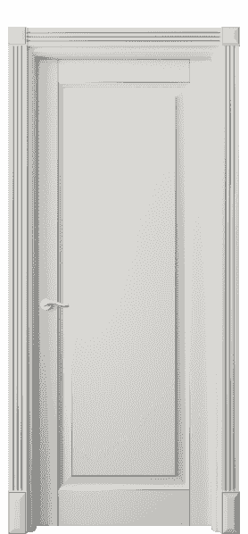 Дверь межкомнатная 0701 БСРС. Цвет Бук серый с серебром. Материал  Массив бука эмаль с патиной. Коллекция Lignum. Картинка.