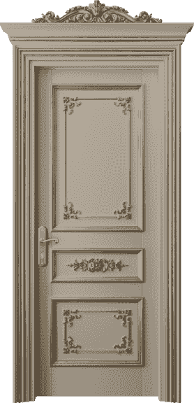 Дверь межкомнатная 6503 ББСКПА. Цвет Бук бисквитный золотой антик. Материал Массив бука эмаль с патиной золото античное. Коллекция Imperial. Картинка.