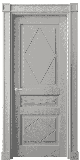 Дверь межкомнатная 6345 БНСР. Цвет Бук нейтральный серый. Материал Массив бука эмаль. Коллекция Toscana Rombo. Картинка.