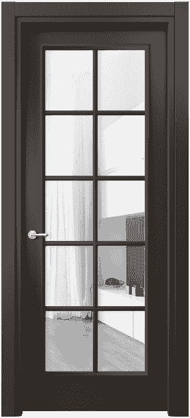 Дверь межкомнатная 8102 МАН Прозрачное стекло. Цвет Матовый антрацит. Материал Гладкая эмаль. Коллекция Paris. Картинка.