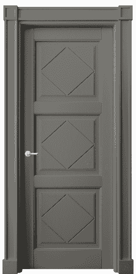 Дверь межкомнатная 6349 БКЛС. Цвет Бук классический серый. Материал Массив бука эмаль. Коллекция Toscana Rombo. Картинка.