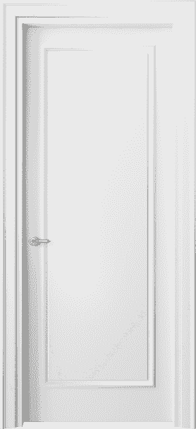 Дверь межкомнатная 8101 МБЛ . Цвет Матовый белоснежный. Материал Гладкая эмаль. Коллекция Paris. Картинка.