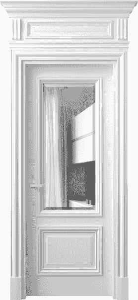 Дверь межкомнатная 7302 ББЛ ДВ ЗЕР Ф. Цвет Бук белоснежный. Материал Массив бука эмаль. Коллекция Antique. Картинка.
