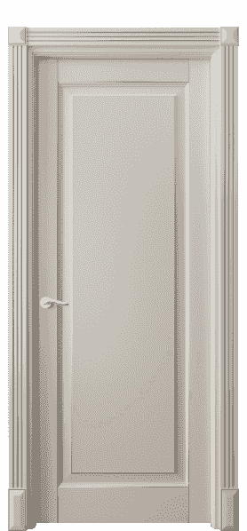 Дверь межкомнатная 0701 БСБЖС. Цвет Бук светло-бежевый серебряный. Материал  Массив бука эмаль с патиной. Коллекция Lignum. Картинка.