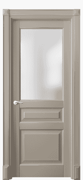 Дверь межкомнатная 0710 ББСКС САТ. Цвет Бук бисквитный с серебром. Материал  Массив бука эмаль с патиной. Коллекция Lignum. Картинка.