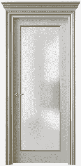 Дверь межкомнатная 6202 БСРП САТ. Цвет Бук серый с позолотой. Материал  Массив бука эмаль с патиной. Коллекция Royal. Картинка.