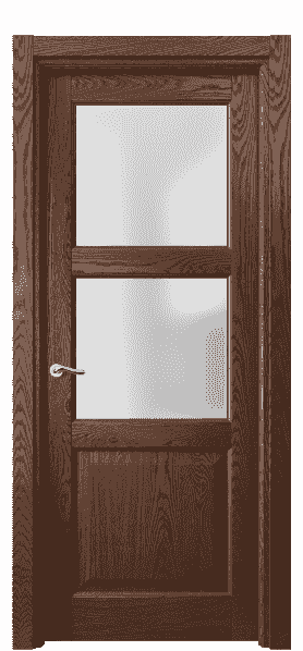 Дверь межкомнатная 0732 ДКЧ.Б САТ. Цвет Дуб коньячный брашированный. Материал Массив дуба брашированный. Коллекция Lignum. Картинка.