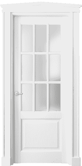 Дверь межкомнатная 6312 ББЛ САТ. Цвет Бук белоснежный. Материал Массив бука эмаль. Коллекция Toscana Grigliato. Картинка.