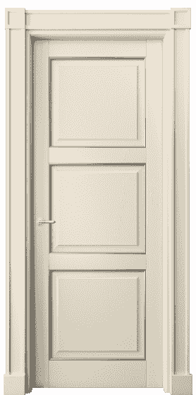 Дверь межкомнатная 6309 БМЦС. Цвет Бук марципановый с серебром. Материал  Массив бука эмаль с патиной. Коллекция Toscana Plano. Картинка.