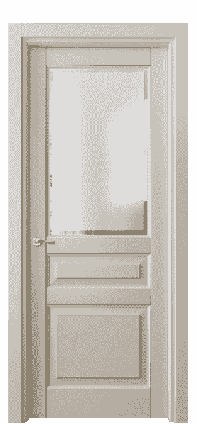 Дверь межкомнатная 0710 БСБЖП САТ-Ф. Цвет Бук светло-бежевый с позолотой. Материал  Массив бука эмаль с патиной. Коллекция Lignum. Картинка.