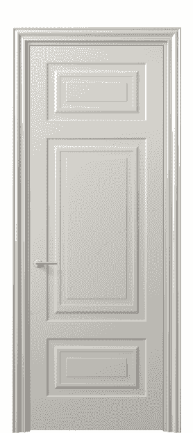Дверь межкомнатная 8421 МОС . Цвет Матовый облачно-серый. Материал Гладкая эмаль. Коллекция Mascot. Картинка.