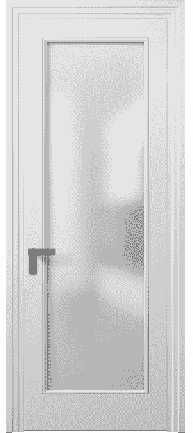 Дверь межкомнатная 8300 МБЛ Сатин. Цвет Матовый белоснежный. Материал Гладкая эмаль. Коллекция Rocca. Картинка.