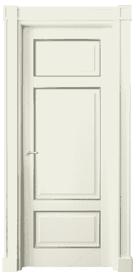 Дверь межкомнатная 6307 БМБС. Цвет Бук молочно-белый с серебром. Материал  Массив бука эмаль с патиной. Коллекция Toscana Plano. Картинка.