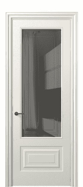 Дверь межкомнатная 8442 МЖМ Серое с гравировкой. Цвет Матовый жемчужный. Материал Гладкая эмаль. Коллекция Mascot. Картинка.
