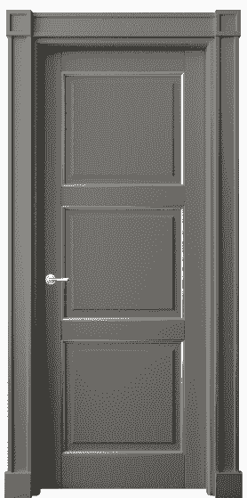 Дверь межкомнатная 6309 БКЛСС. Цвет Бук классический серый с серебром. Материал  Массив бука эмаль с патиной. Коллекция Toscana Plano. Картинка.