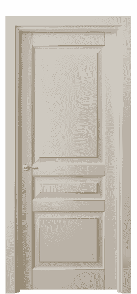 Дверь межкомнатная 0711 БСБЖП. Цвет Бук светло-бежевый с позолотой. Материал  Массив бука эмаль с патиной. Коллекция Lignum. Картинка.