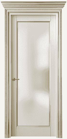 Дверь межкомнатная 6202 БМЦП САТ. Цвет Бук марципановый с позолотой. Материал  Массив бука эмаль с патиной. Коллекция Royal. Картинка.