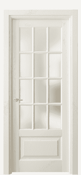 Дверь межкомнатная 0728 ДМБ САТ. Цвет Дуб молочно-белый. Материал Массив дуба эмаль. Коллекция Lignum. Картинка.