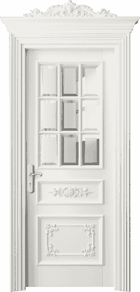 Дверь межкомнатная 6512 БЖМ САТ Ф. Цвет Бук жемчуг. Материал Массив бука эмаль. Коллекция Imperial. Картинка.