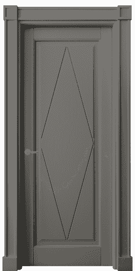 Дверь межкомнатная 6341 БКЛС. Цвет Бук классический серый. Материал Массив бука эмаль. Коллекция Toscana Rombo. Картинка.