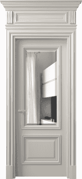 Дверь межкомнатная 7302 БОС ДВ ЗЕР Ф. Цвет Бук облачный серый. Материал Массив бука эмаль. Коллекция Antique. Картинка.