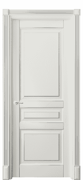Дверь межкомнатная 0711 БЖМС. Цвет Бук жемчуг с серебром. Материал  Массив бука эмаль с патиной. Коллекция Lignum. Картинка.