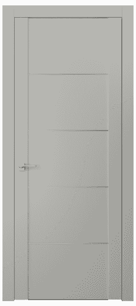 Дверь межкомнатная 4113 СШ. Цвет Серый шёлк. Материал Ciplex ламинатин. Коллекция Quadro. Картинка.