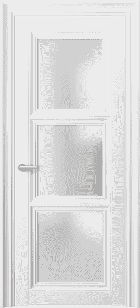 Дверь межкомнатная 2504 БШ САТ. Цвет Белый шёлк. Материал Ciplex ламинатин. Коллекция Centro. Картинка.