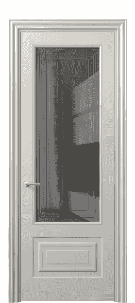 Дверь межкомнатная 8442 МОС Серое с гравировкой. Цвет Матовый облачно-серый. Материал Гладкая эмаль. Коллекция Mascot. Картинка.
