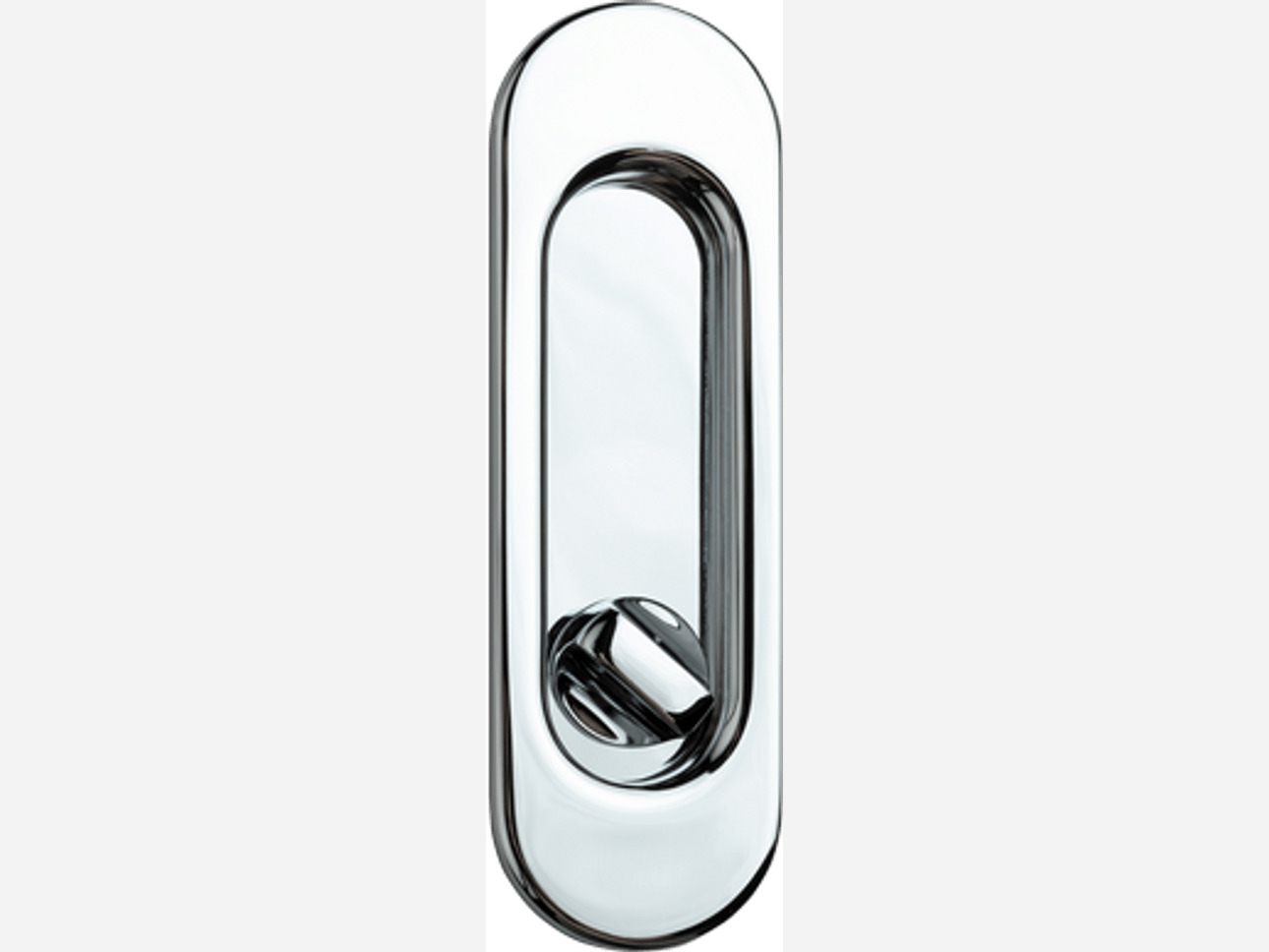 Лодочка для раздвижной двери с заверткой полированный хром