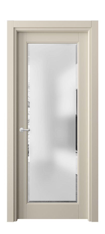 Межкомнатная дверь Toscana Litera 6300 Бук бежево-серый Сатинированное стекло с фацетом Цена 13680 ₽ | Volhovec