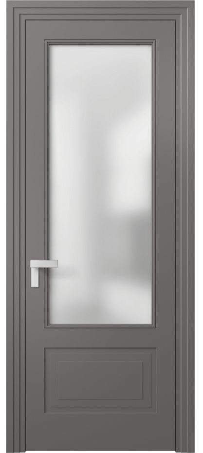 Дверь межкомнатная Rocca 8342 Матовый классический серый Сатинированное стекло Каскадный компланарный наличник МКЛС Цена 82899 ₽ Наличники уже входят в базовый комплект. Фабрика дверей Волховец 8 (800) 551 43 19 Межкомнатная дверь Rocca 8342 Матовый классический серый Сатинированное стекло Цена 82899 ₽ | Volhovec