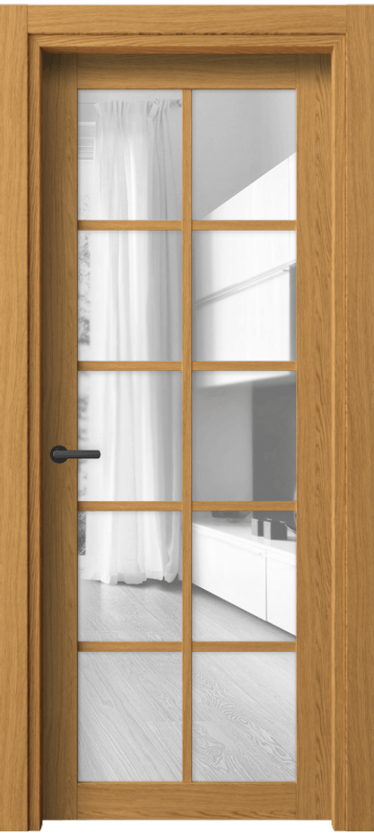 Межкомнатная дверь Neo 2106 Ванильный дуб Прозрачное стекло, триплекс Цена 36399 ₽ | Volhovec