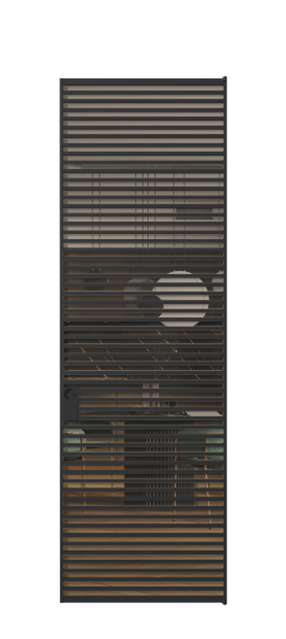 Алюминиевая дверь АЛПЛ040.07 Алюминий Черный Прозрачное бронзовое стекло, триплекс Цена 208990  | Volhovec